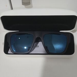 Calvin Klein Stylish Black Sunglasses with Blue Lenses